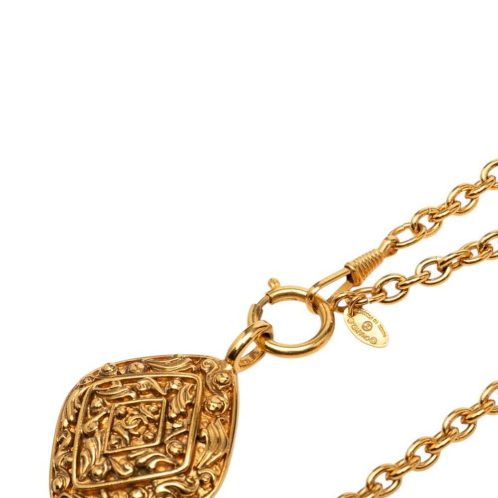 CHANEL Authentic Vintage Gold Logo Necklace - Picture 4 of 6